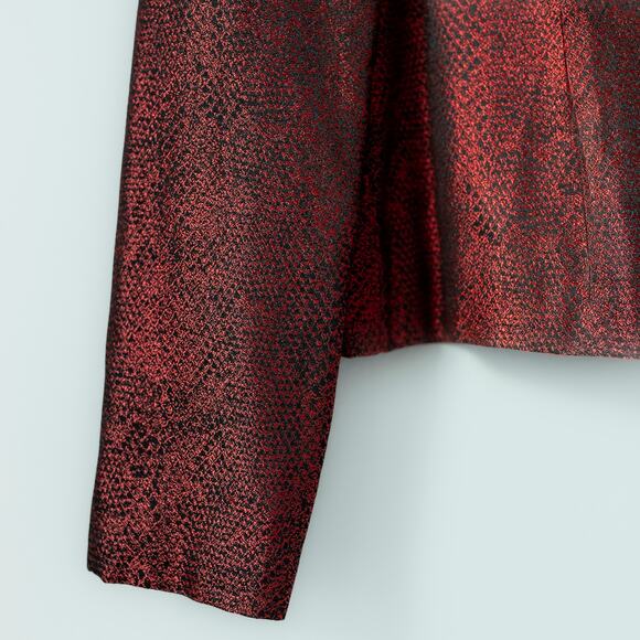 Y2K Jessica McClintock Millennium 2000 Brocade Blazer & Top Two Piece Set Size 6 - Picture 12 of 16